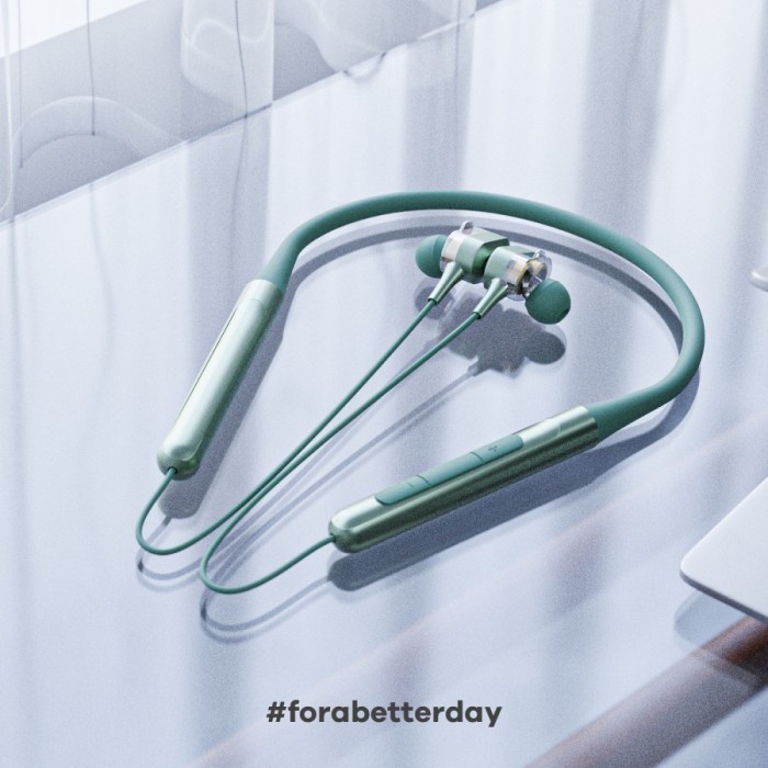 Headset Handsfree Sport Necklace Bluetooth JETE 10 Pro Garansi 2 Tahun - Hitam