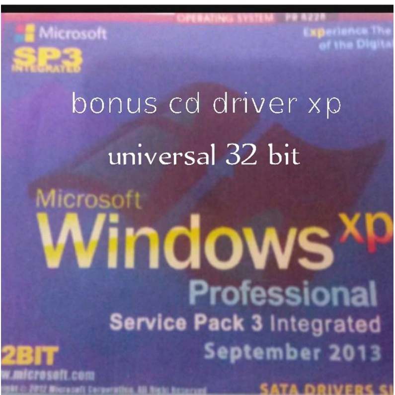 cd windows xp sp3 plus cd driver universal xp 32 bit