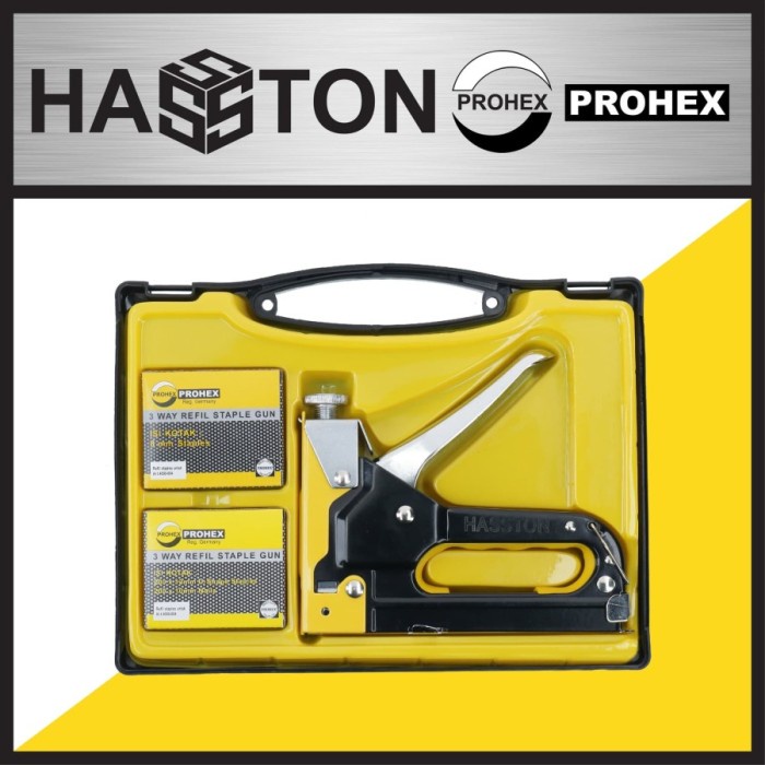 

STAPLES / STAPLER GUN TEMBAKAN SET BOX PROHEX