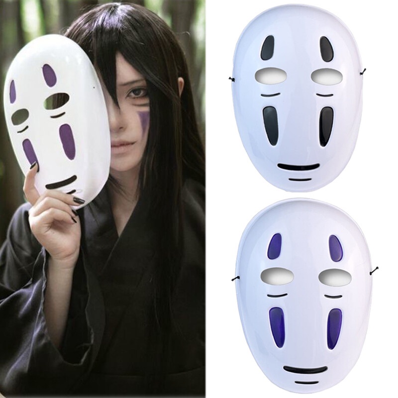 RN Topeng Anime Spirited Away Kaonashi No Face Mask Cosplay Halloween