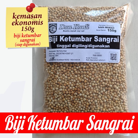 

Biji Ketumbar Sangrai - kemasan ekonomis 150g lebih HARUM dan GURIH