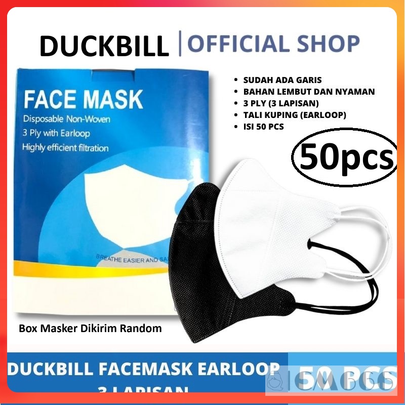 Masker Duckbill 3ply ±50pcs