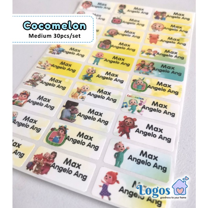 

Cocomelon MEDIUM Label nama waterproof Stiker cetak nama anak sticker