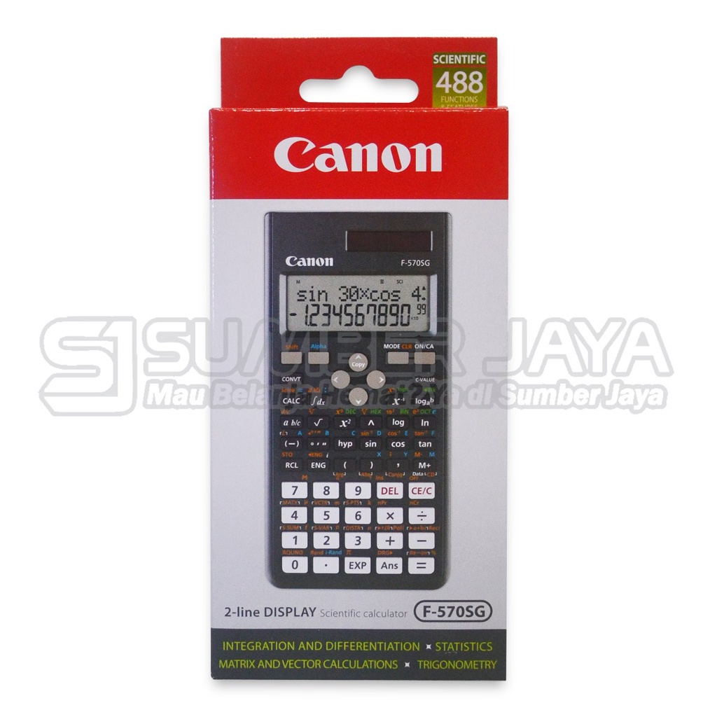 

Kalkulator Ilmiah Calculator Scientific Canon F-570SG Sin Cos F 570