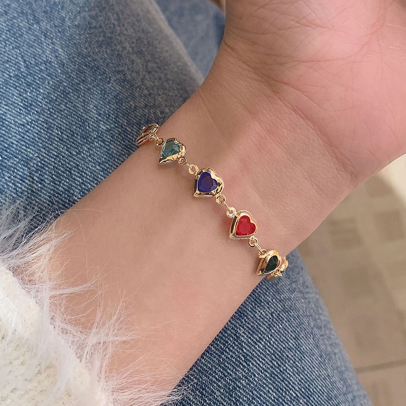 Gelang Modis Kreatif Serbaguna Gelang Hati Mata Setan Wanita Gelang Gaya Ins-G