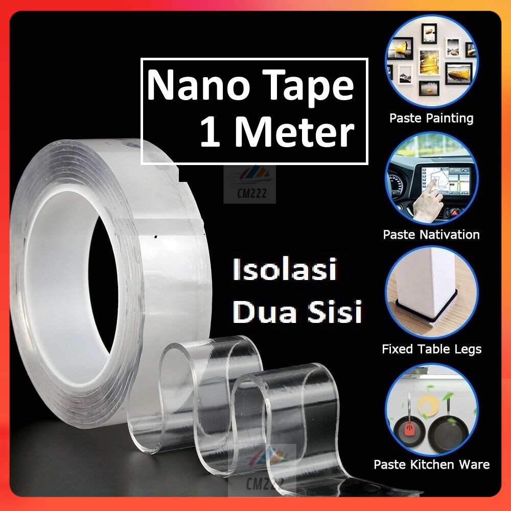 

Nano Double Tape /Nano Tape/Selotip Isolasi Bening 1 Meter