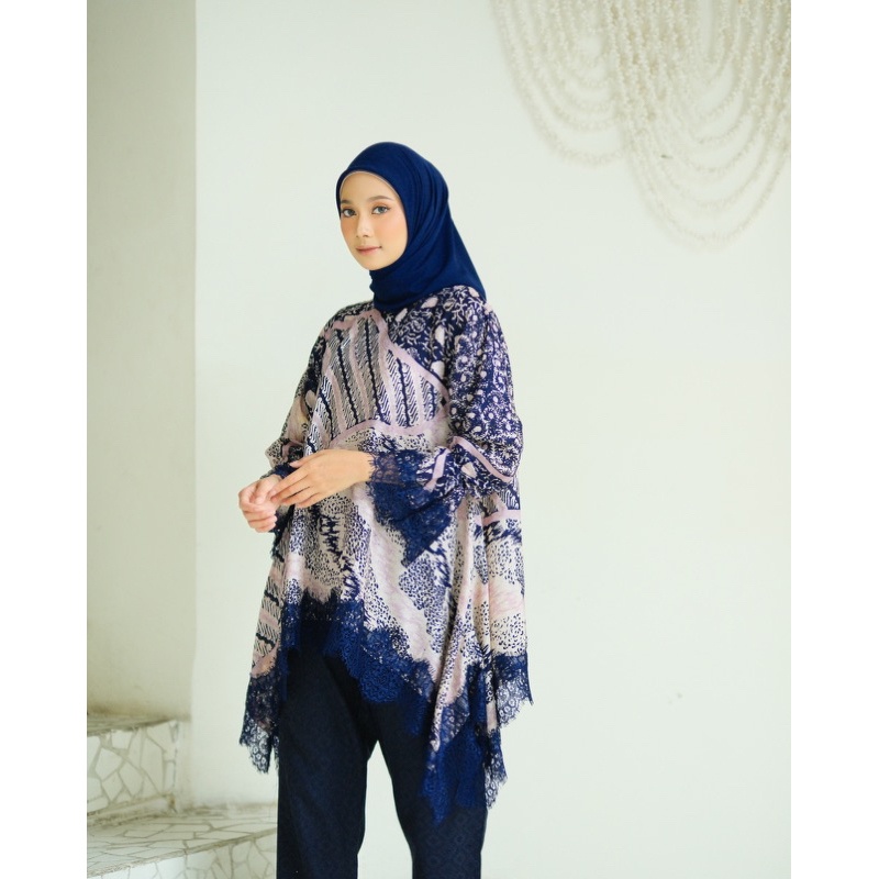 Setelan Pakaian Batik Wanita Atasan Set Celana Batik Viscose Modern Pesta Kondangan Kerja Kantor Jum