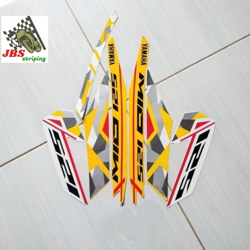 striping mio m3 stiker yamaha mio m3 125 2016 kuning