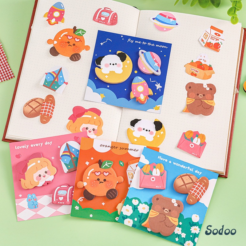 

ins kartun stiker kenyamanan multifungsi stiker dekoratif lucu stiker pesan siswa N kali stiker - SO
