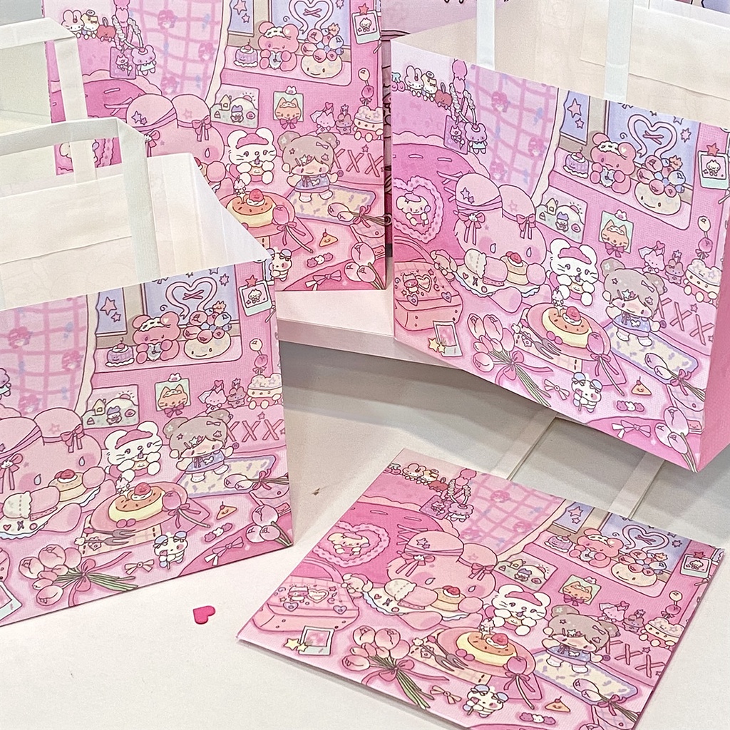 

[HARI] Rabbit Cake Style Paper bag Gift Bag Hampers Anak Kantong Serbaguna Kantong Premium