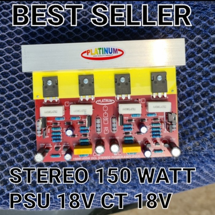 power ocl 150w 150watt stereo sanken hanaya monstar dms 075+ 075 - TIP3055 TIP2955