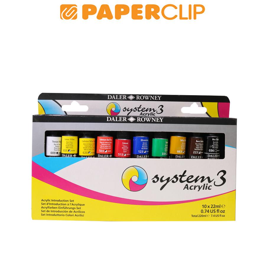 

ACRYLIC COLOR DALER ROWNEY SYSTEM3 INTRODUCTION SET 10X22ML 129100015