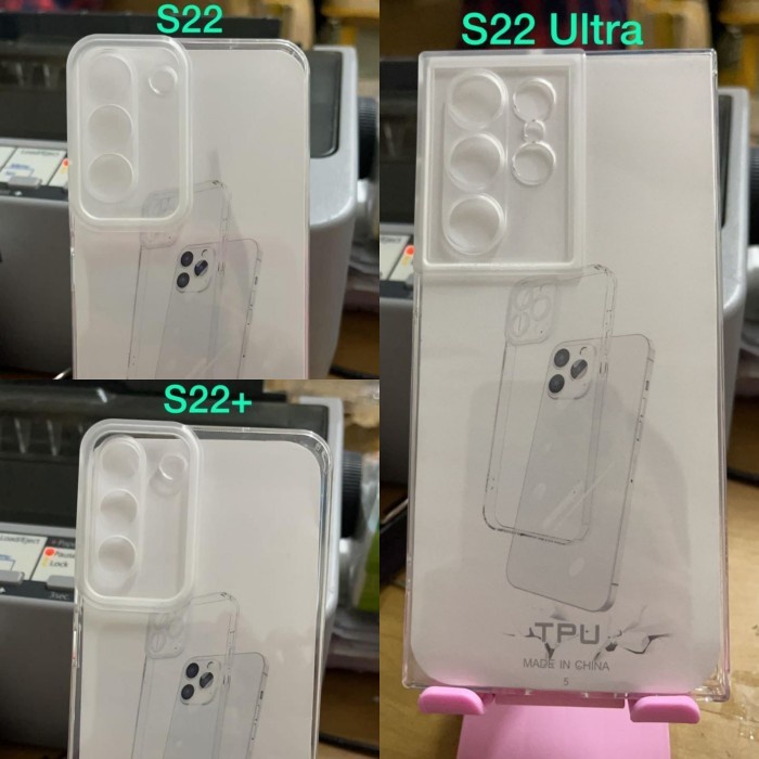 Case Samsung Galaxy S22 Ultra /S22 Plus/S22 5G Transparan TPU Softcase Pelindung Hp