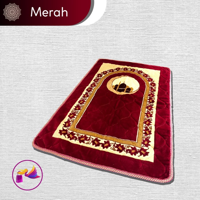 best -Sajadah Tebal Busa Bulu Empuk Anti Slip Jumbo - Random