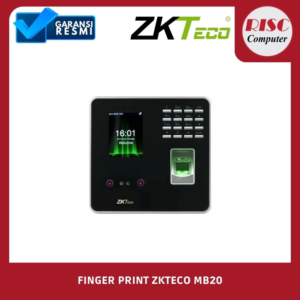 ZKTECO MB20 Finger Print Mesin Absensi Sidik Jari Verifikasi Wajah
