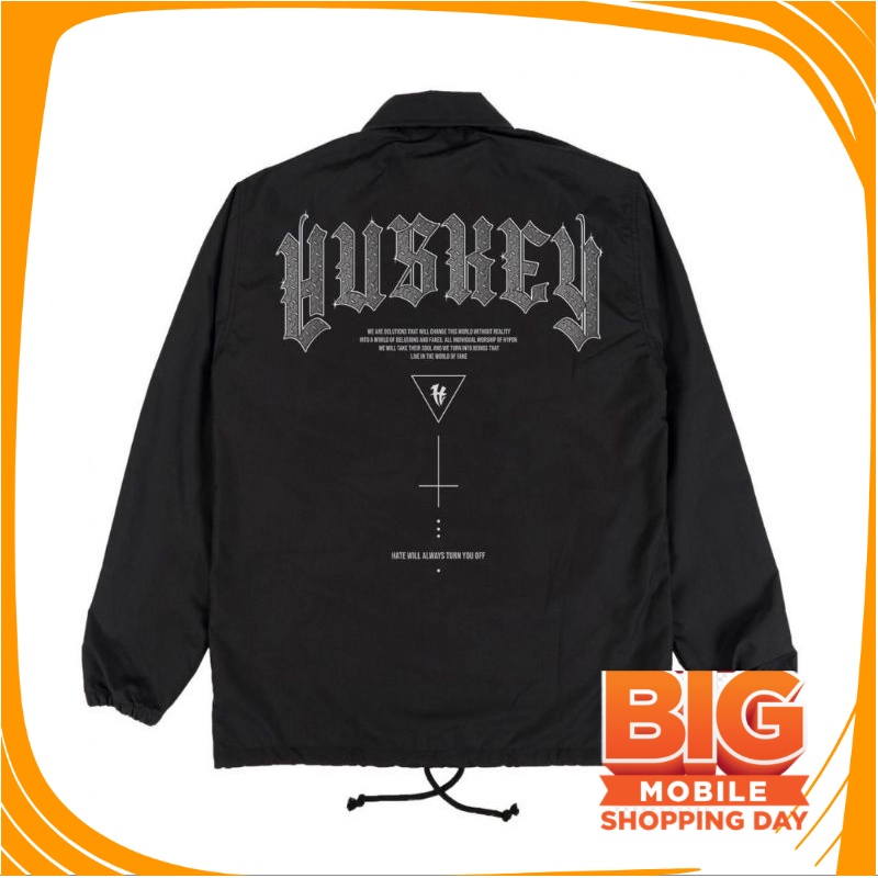 JAKET MURAH COACH TREND/ huskey coach darkfont | jaket parasut