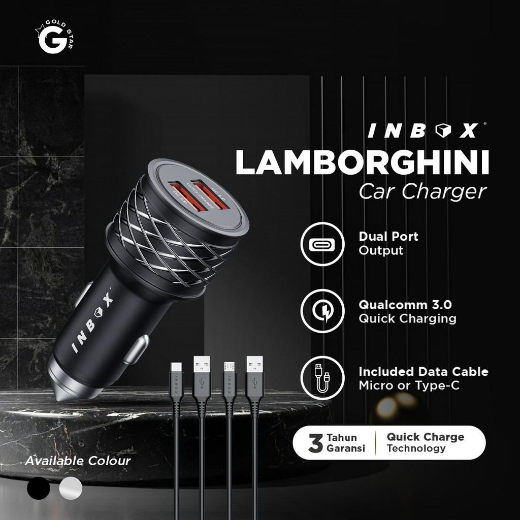 CHARGER MOBIL INBOX Saver Inbox Lamborghini 2 USB Kabel Micro | Car Charger GARANSI 3 TAHUN