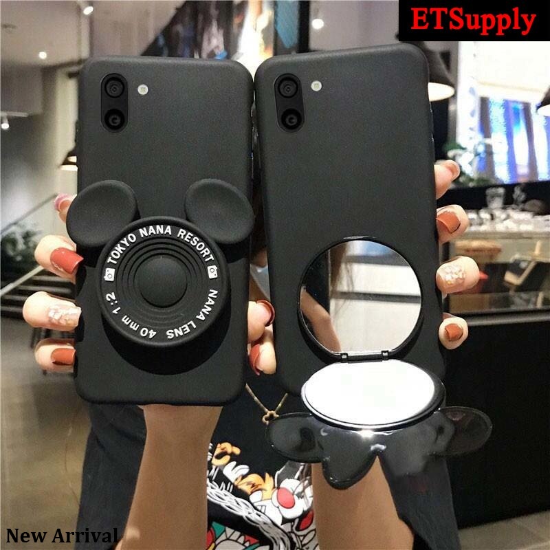 Phone Case Casing HP For Sharp Aquos R9 Pro Sense 9 R2 R5G R7 R3 Back Cover Cartoon Stand Mirror Sil