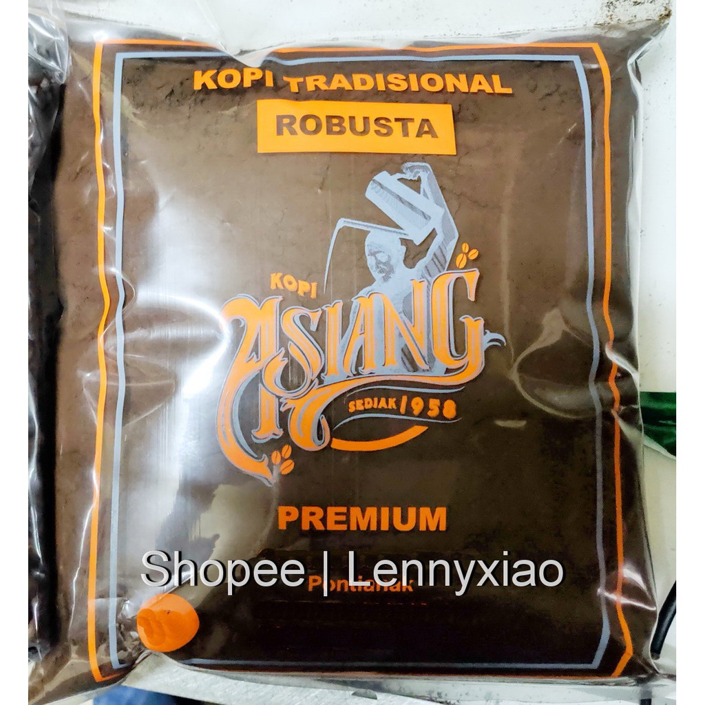 

Kopi Bubuk Warung Kopi Warkop Asiang Robusta Premium Khas Pontianak 1000 gr gram 1 kg