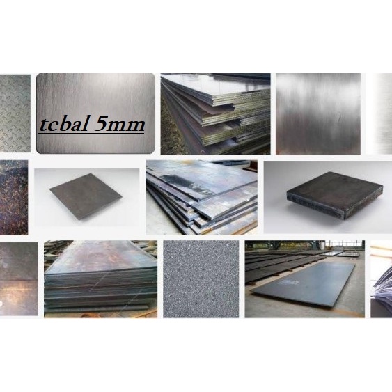 PLAT BESI HITAM POTONG PERSEGI TEBAL 5MM BERBAGAI UKURAN/BESI PLAT 5MM POTONG KOTAK