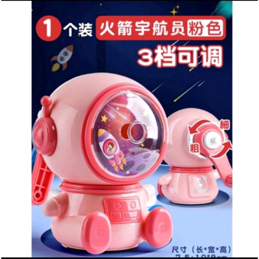 

Serutan Astronout / Serutan Pensil Putar/ Rautan Pensil Putar / Ongotan / Sharpener / Peruncing