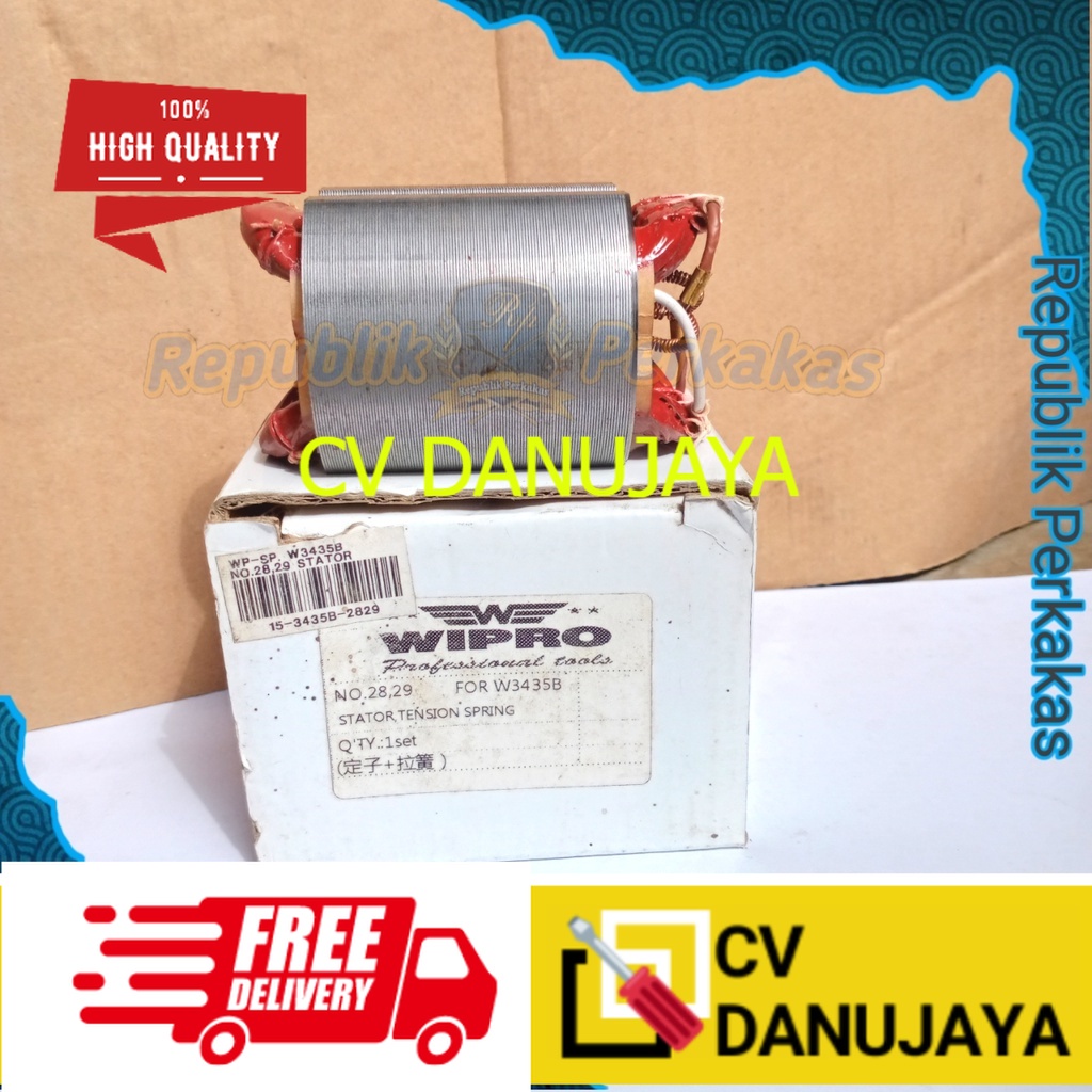 Wipro Stator W3435B / Pel / Gulungan Sepul Untuk Mesin Gerinda Wipro W3435B