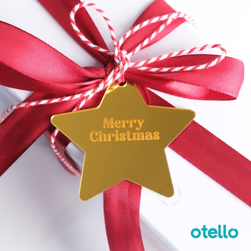 

Hang Tag Bintang Natal Gantungan Star Hiasan Akrilik Mirror Bening Premium Kado Christmas Ornament Hampers