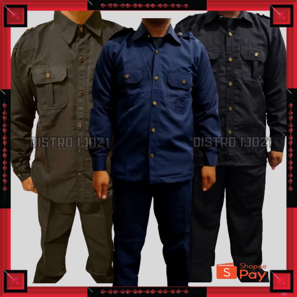 12.12 SERAGAM SALE / SAFARI LENGAN PANJANG HITAM NEVY SERAGAM SAFARI PANJANG HITAM NEVY SERAGAM SUPI