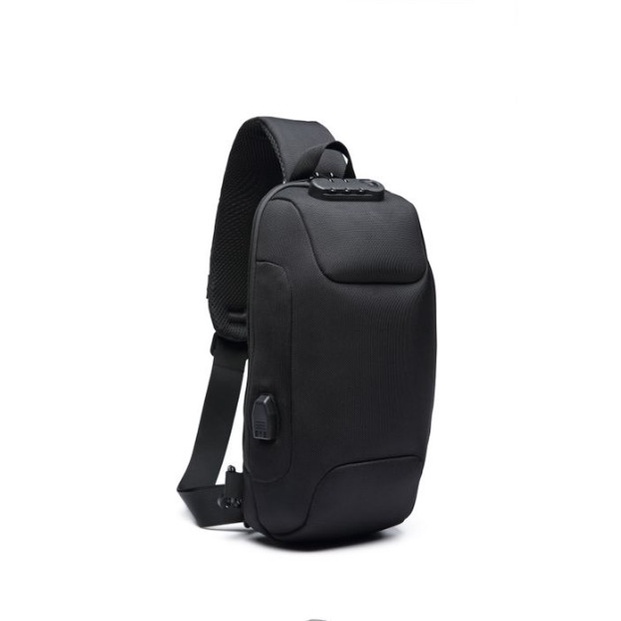 best -OZUKO 9223 Tas Selempang Pria Tas Slempang ANTITHEFT Tas Pria - Hijau, 9223