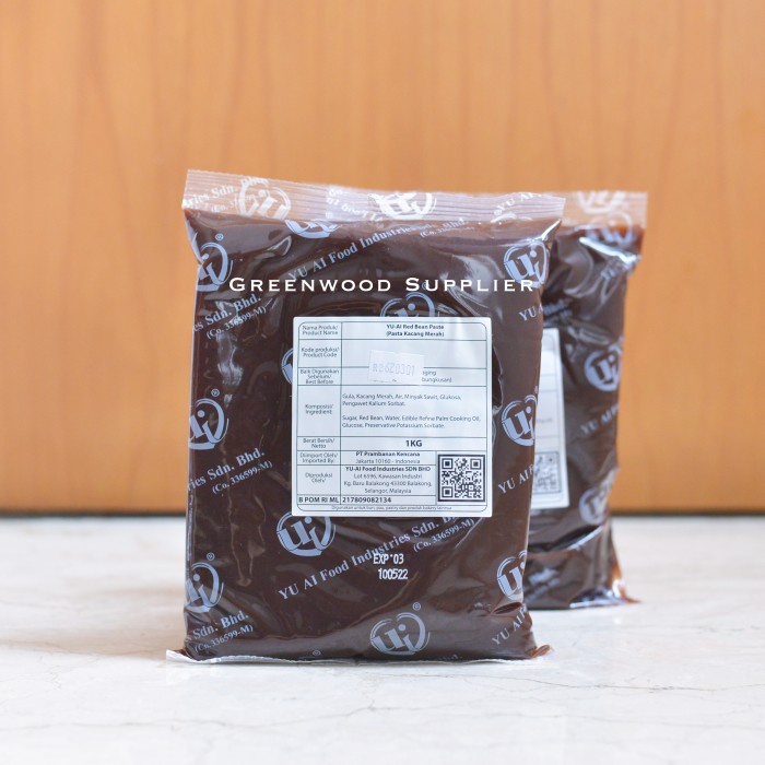 

BEST SELLER- Yu Ai Red Bean Paste / Pasta Kacang Merah -1KG