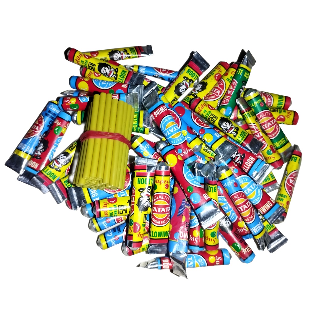 Balon Tiup Tatata 1 Pack Isi 200Pcs / Mainan Jadul / Balon Odol Toples 777