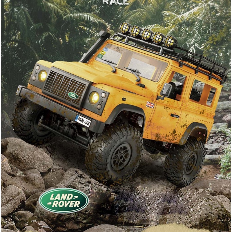 Mainan Mobil RC MN98 Land Rover Defender Free Sticker Rock Crawler Adventure Offroad 1/12 4WD 2.4GHz RTR Full Propo Kado Bekasi Jakarta Hobby And Toys