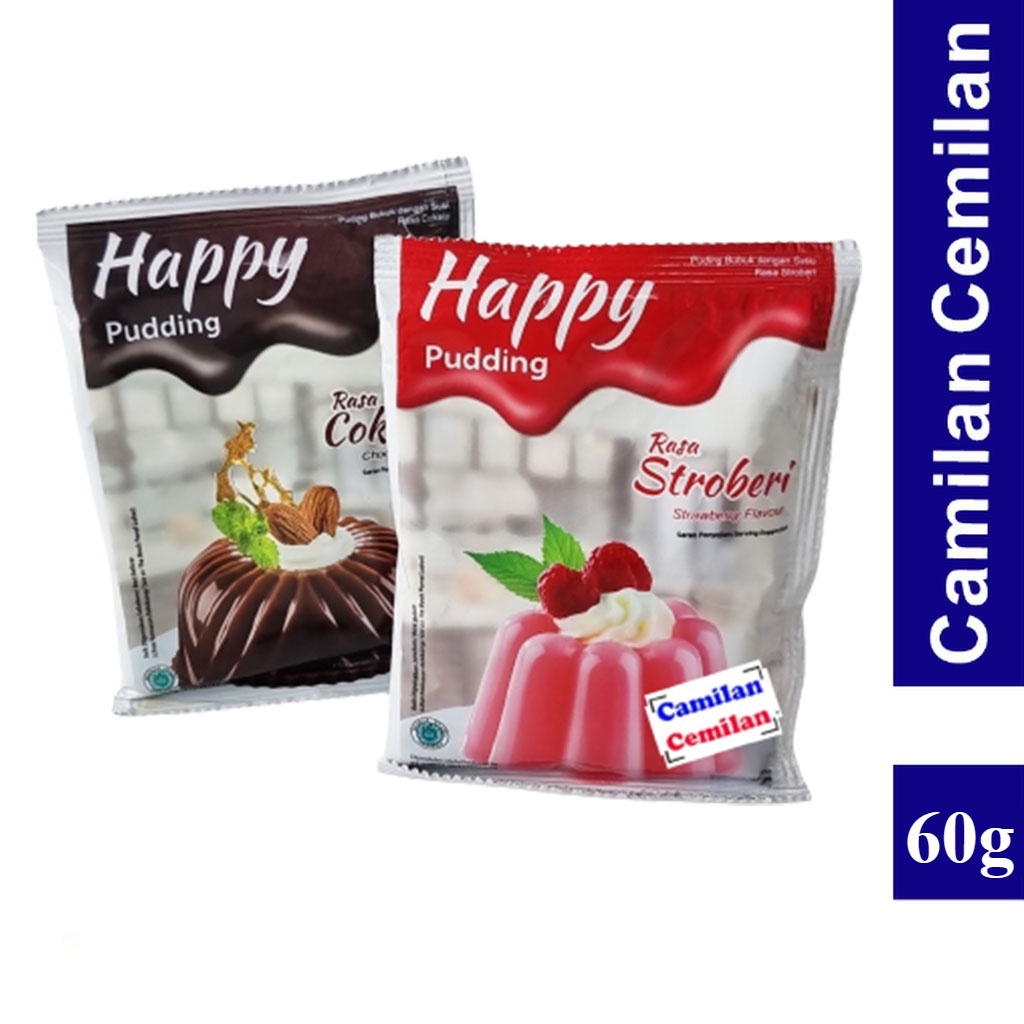 

Happy Puding Stroberi Cokelat Pudding Bubuk Susu 60 gr