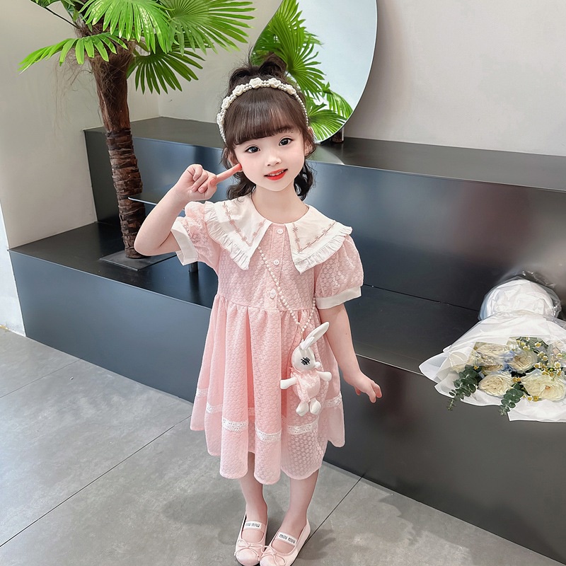 Pakaian Anak Perempuan Dress - Dres Anak Perempuan Import Terbaru DRESS KOREAN COLLAR EBV Baju Dress