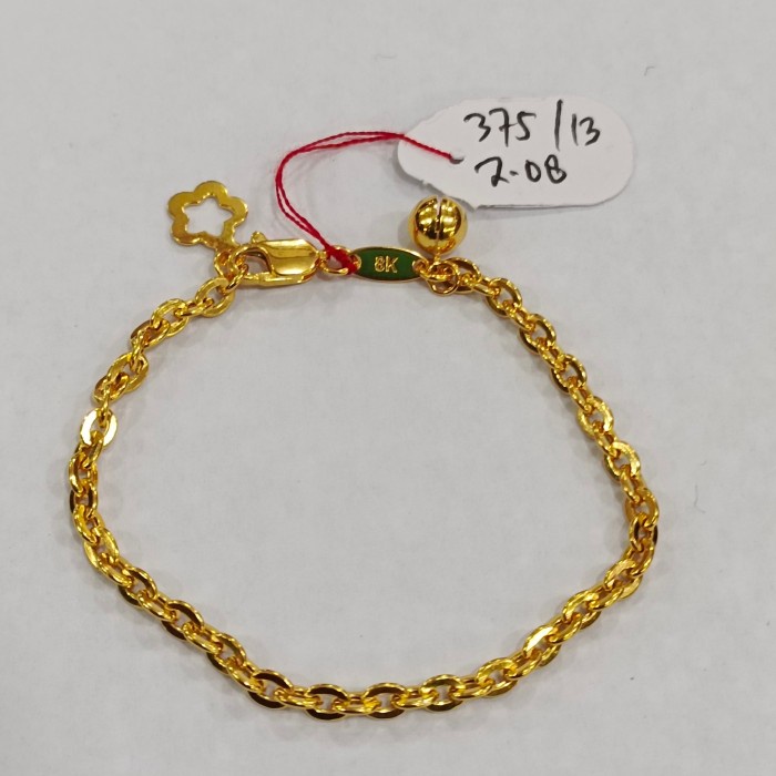 Gelang emas anak emas  375 model