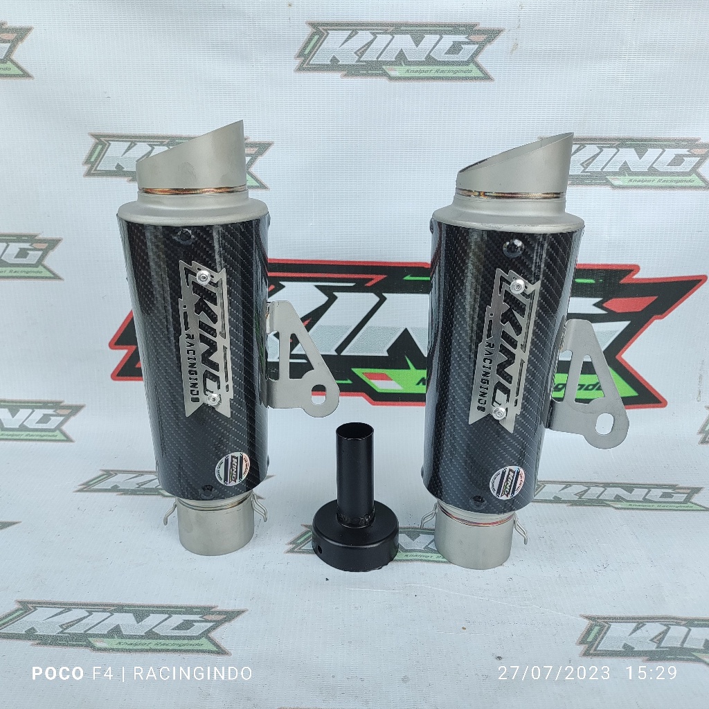 selenser slinser knalpot king original model proliner carbon vega r revo supra karisma smash jupiter