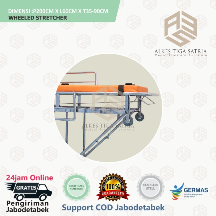 Stretcher Ambulance-Brankar Ambulance-Perlengkapan Ambulance