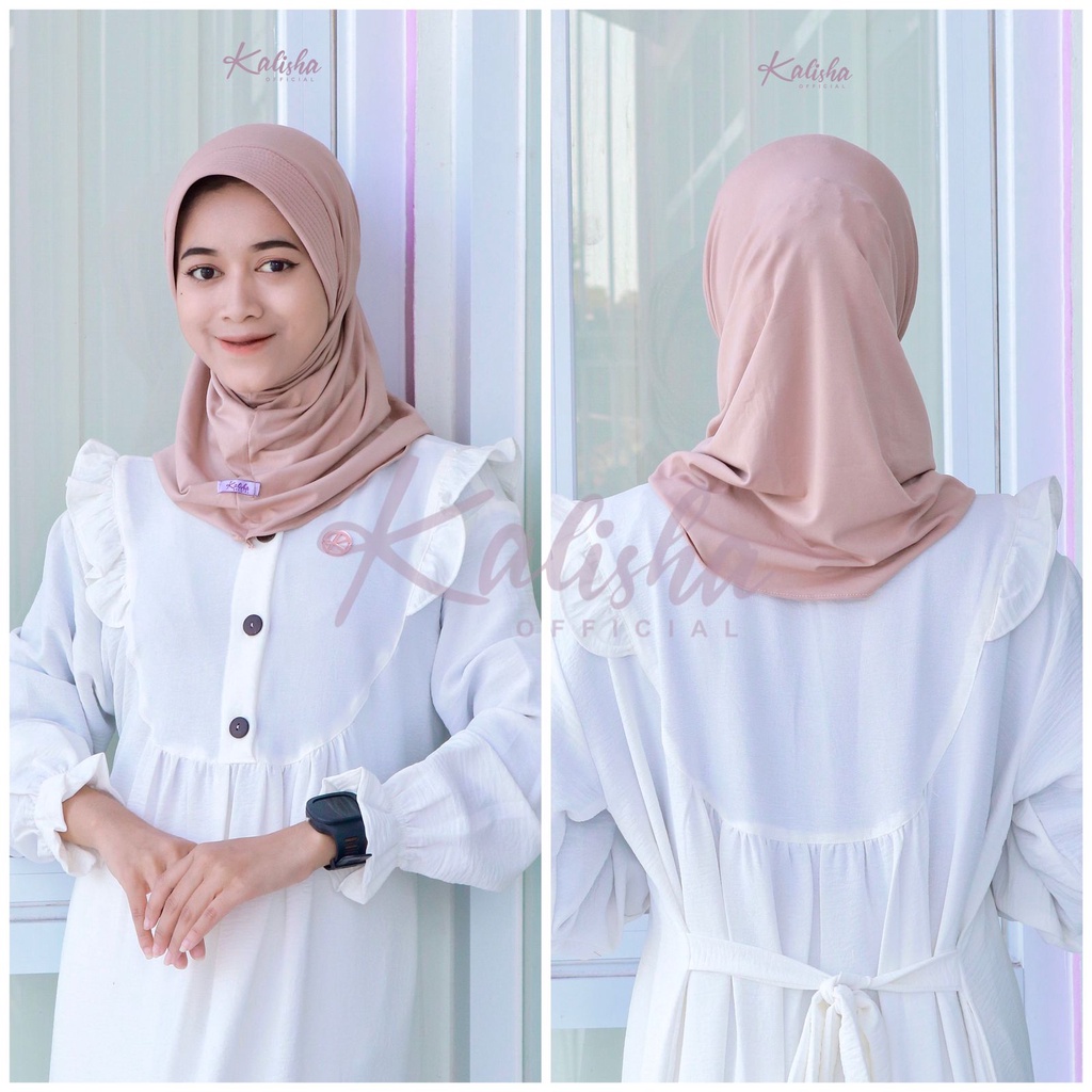 Jilbab Kerudung Hijab Olahraga Simple OOTD Outfit Fashion Wanita Kekinian Pendek Adiba Jersey Murah