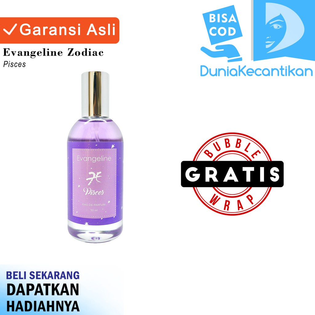 New Product DKMALL - Parfum Unisex Evangeline Zodiac Pisces 50ml / Zodiak Pisces / Parfum Pria Wanit