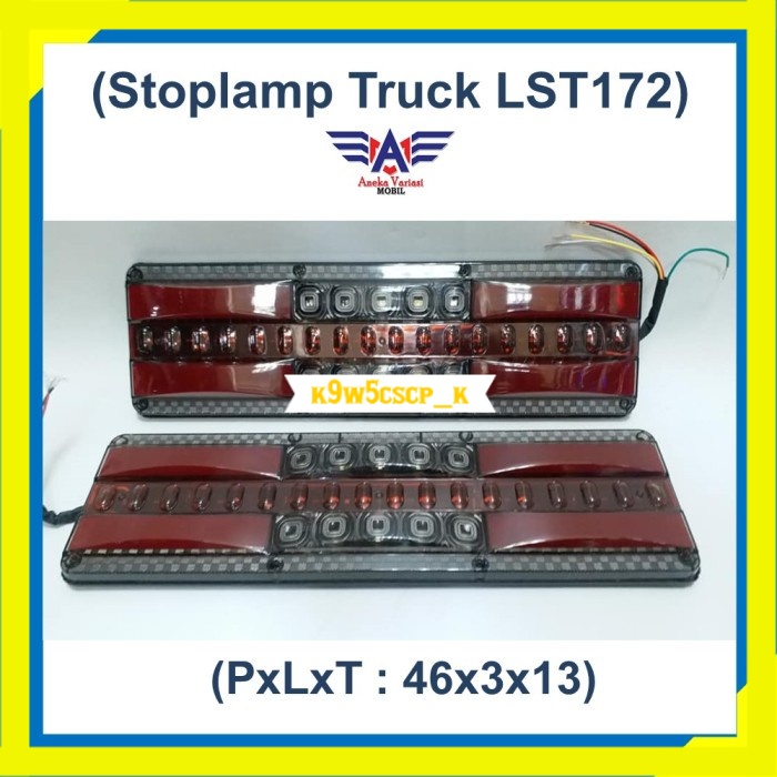 Lampu Variasi Stoplamp LED Truk LST171 Voltase 12/24 Volt 46 cm