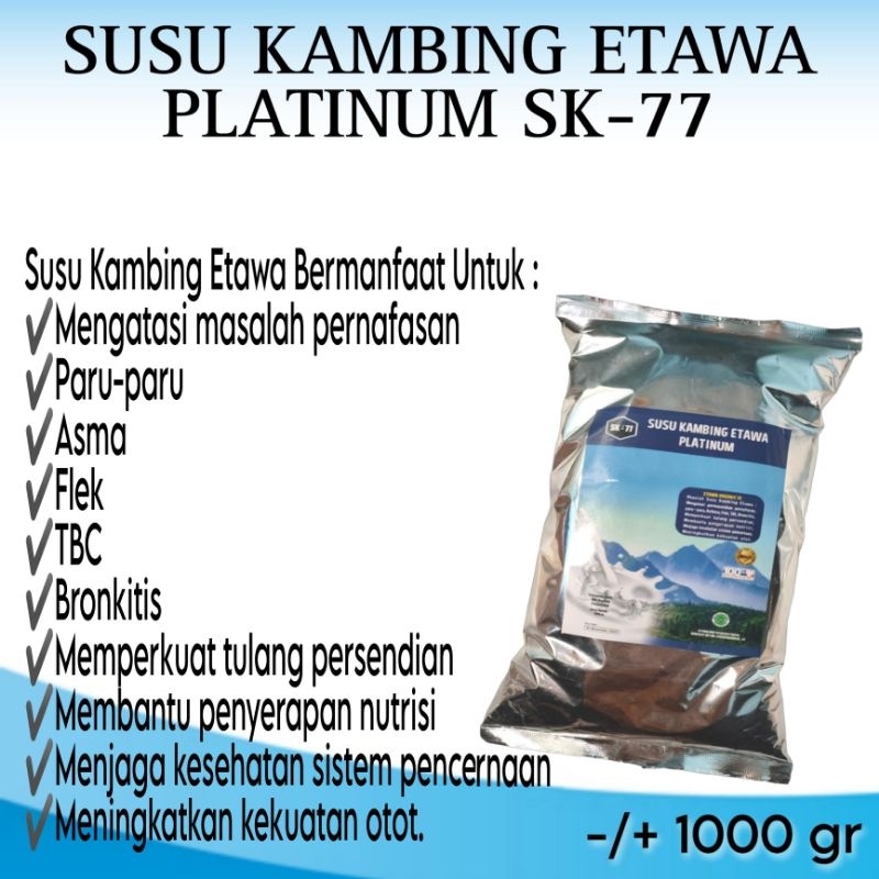 

SUSU KAMBING ETAWA PLATINUM SK77 ORIGINAL 1000gr / 1kg