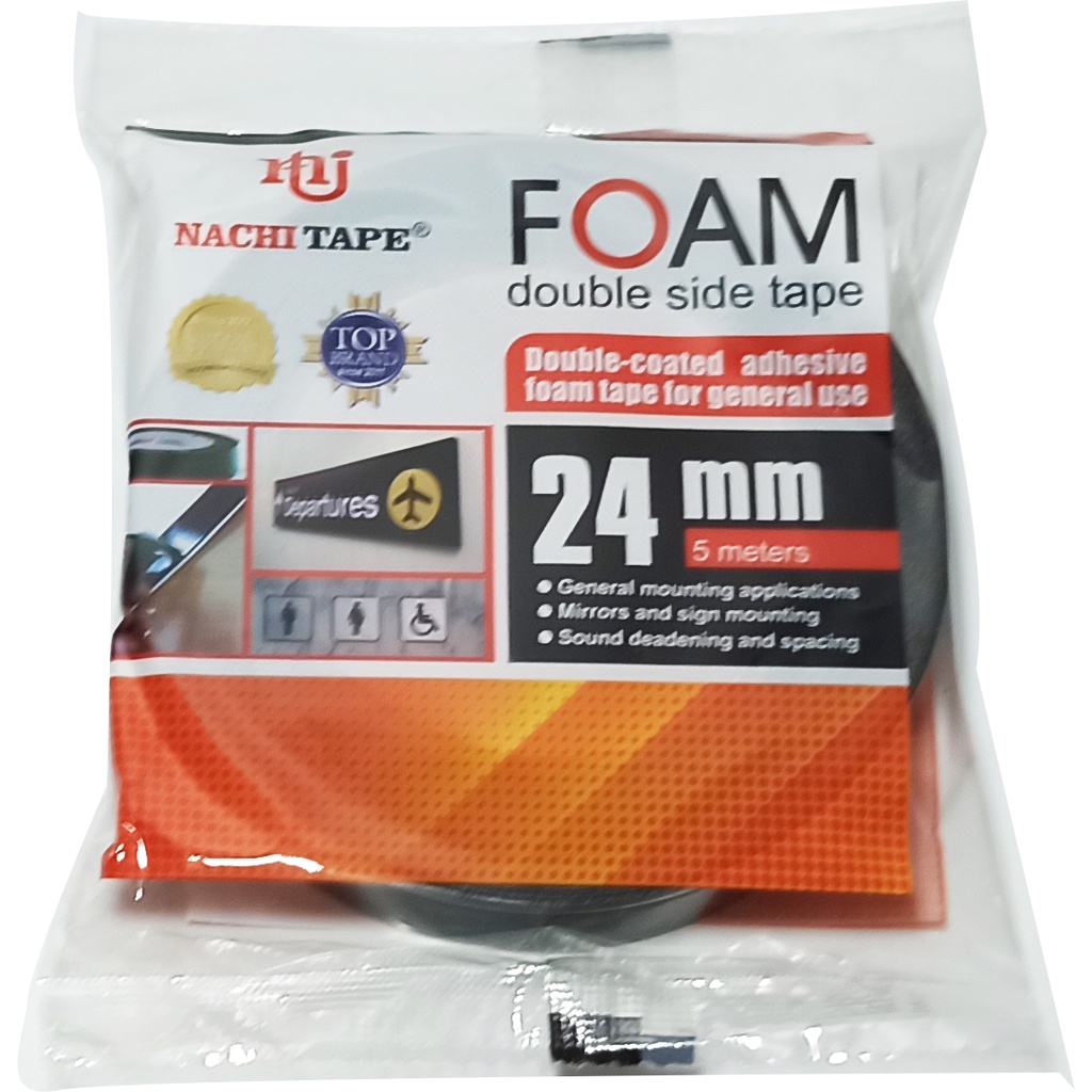 

NACHI - Double Tape Foam 1 Inch 24mm Isolasi-Solasi-Selotip Bolak Balik - Pcs