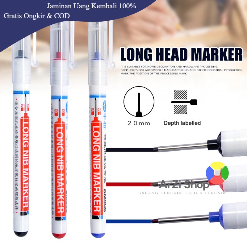 

Spidol Kepala Panjang Long Nib Head Marker Waterproof