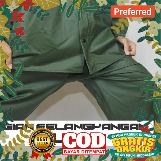 >CAS.E-0687 Jas Hujan Raincoat Mantol Mantel Pria Wanita Dewasa Kaisar Jaz Hujan Jass Ujan Unisex Se