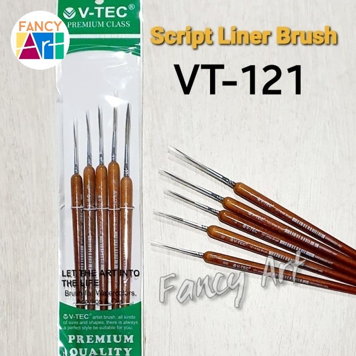

[[ JS - BEST SELLER ]] V-TEC Script Liner Brush VT-121 set 5 / Kuas Lukis
