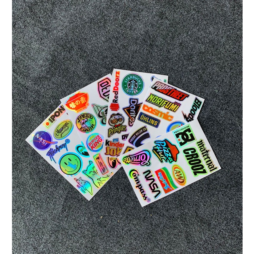 

HOLOGRAM 50 PCS STICKER RANDOM AESTHETIC ANTI AIR UNTUK LAPTOP CASE DLL
