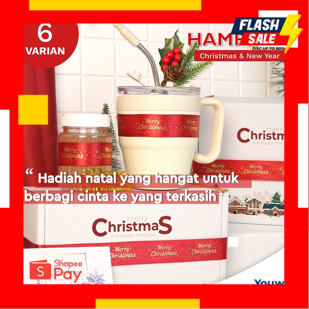 

12.12 SALE |YOUWARE Hampers Natal dan Tahun Baru Hadiah Natal Merry Christmas Kado Natal Holiday Holly Gift Perayaan untuk rekan bisnis Toples Gelas Tumblr