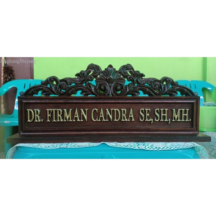 

Relief Ukir Kayu PAPAN NAMA FIRMAN CANDRA (Pesanan) murah