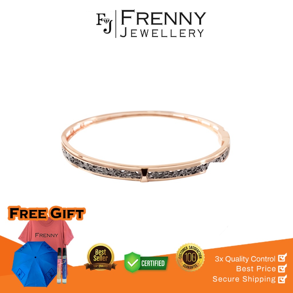 Gelang Bangle Emas Rose Gold Lavani 17K Frenny Jewellery