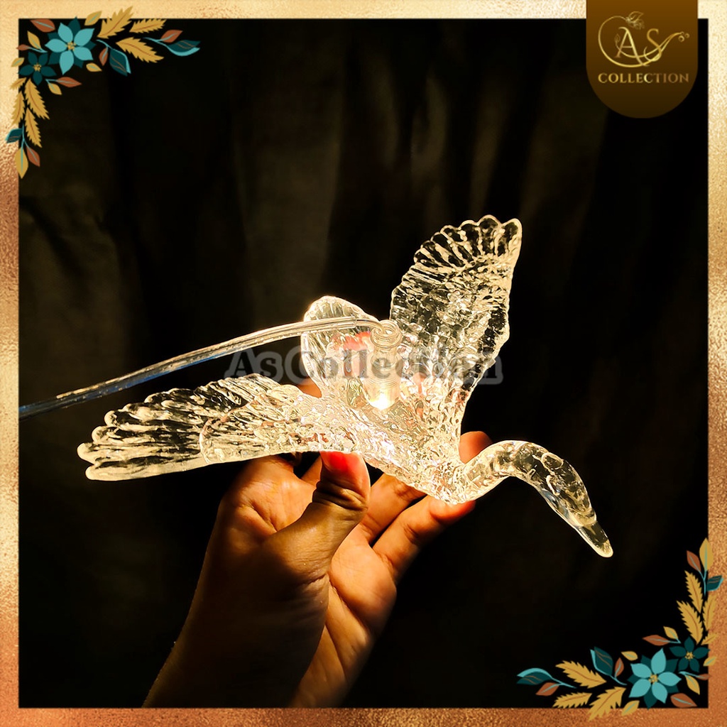 1 set lampu Angsa Akrilik / Acrylic isi 10 - lampu tidur lampu malam - Lampu gantung dekorasi pelami